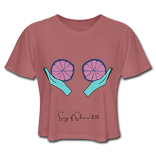 Load image into Gallery viewer, Citrus Boobs | Cropped T-Shirt - mauve
