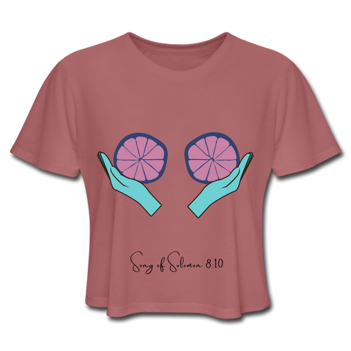 Citrus Boobs | Cropped T-Shirt - mauve