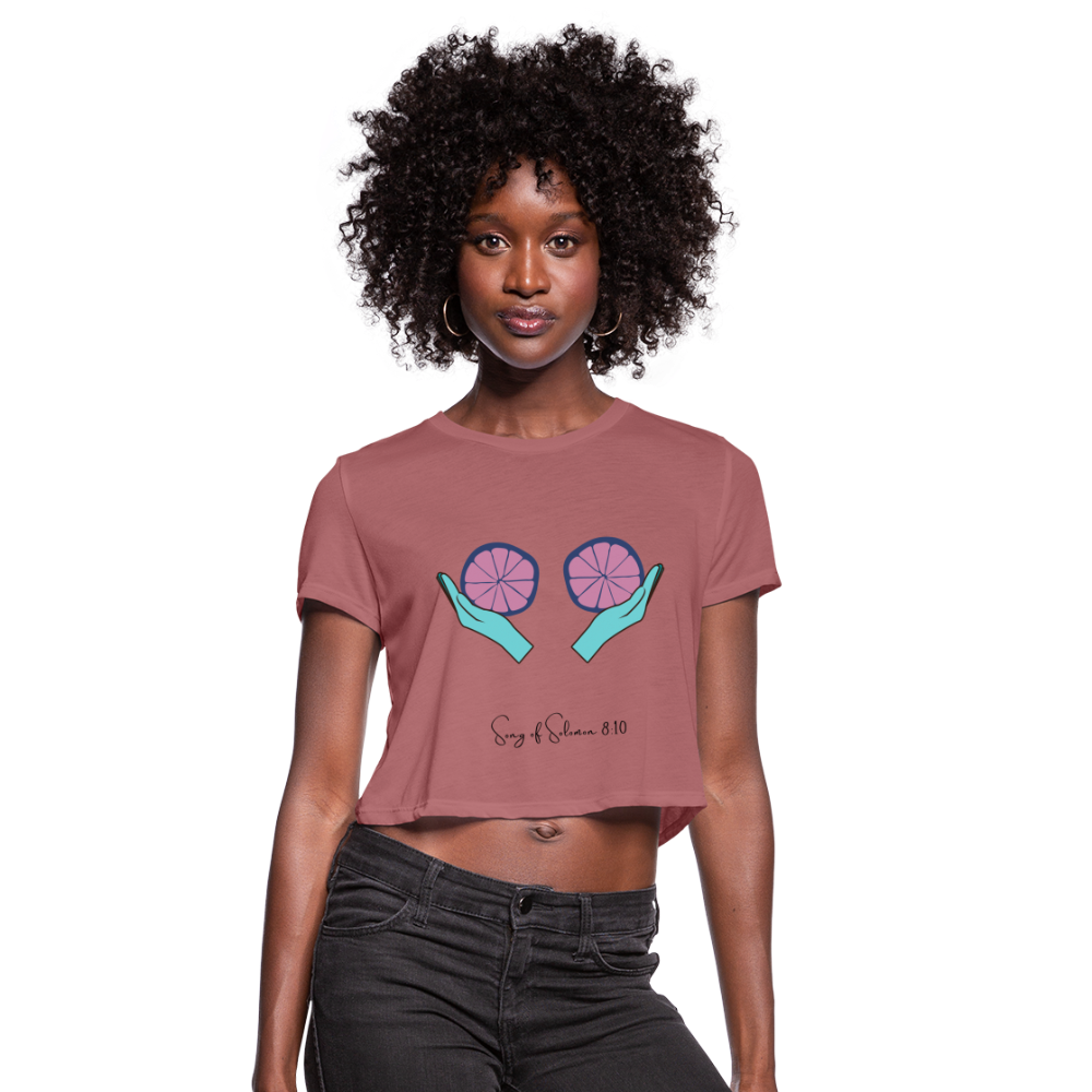 Citrus Boobs | Cropped T-Shirt - mauve